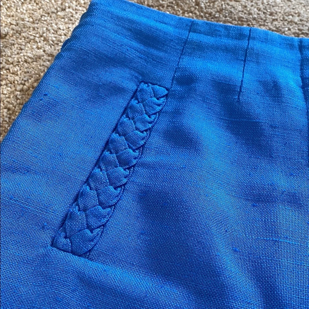 Veronica Beard Dova Azure Blue Wide-Leg Pants Size 10 - Picture 2 of 16